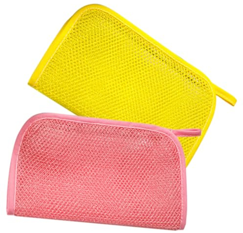 VILLCASE Afrikanisches Peeling Reinigungsschwamm 2 Stück Rückenhandtuch aus Nylon und Sanften Reinigung zum Körperpeeling Zufällige Farbe Badenetz für Zuhause