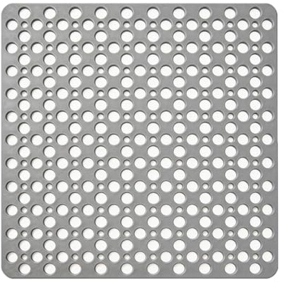 70 x 70 cm Grau Duschmatte rutschfest, TPE Antirutschmatte Dusche, Antirutschmatte Dusche mit Saugnäpfen, Badematte mit Ablauflöchern, Quadratische Badewannenmatte, für Badewanne und Dusche