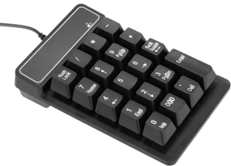 JNVkcsppm Tastiera Tastierino numerico cablato USB Tastiera con tastierino numerico meccanico 19 Compatibile con laptop PC desktop Notebook
