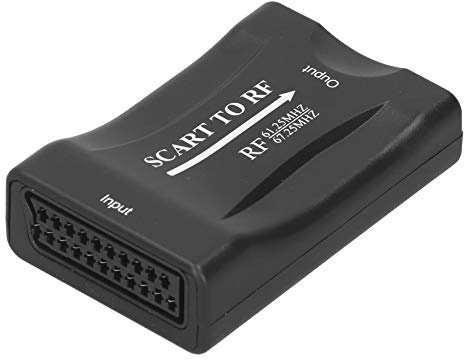 Vistreck SCART to RF Adapter Converter for TV Box - 61.25/67.25MHz Output, Improves Signal Range
