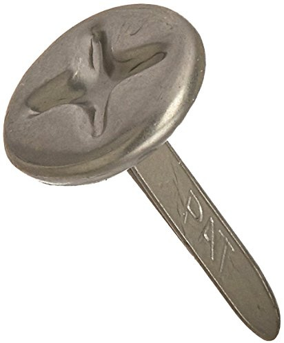 Metal Paper Fasteners 10mm 25/Pkg, Screw Heads - Pewter
