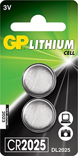 GP Batteries 0602025C2 CR2025 - Pilas de botón de Litio (3 V, 2 Unidades)