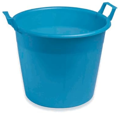 Null.Durchm. 50 cm – 50 Liter – Eimer Hause 2 Griffe aus Polypropylen hellblau.