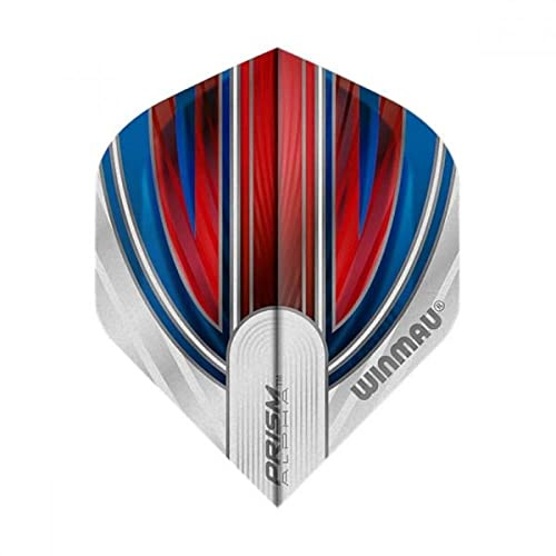 WINMAU Prism Alpha Red & White Extra Dicke Dart Flights - 1 Sätze pro Packung (3 Flights insgesamt)