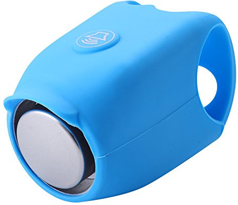 Fahrradhupe Silikon 120 db Elektrisch Fahrradklingel Fahrradring Fahrrad Lenker Alarm für Fahrradfahren(Rot) (Blau)