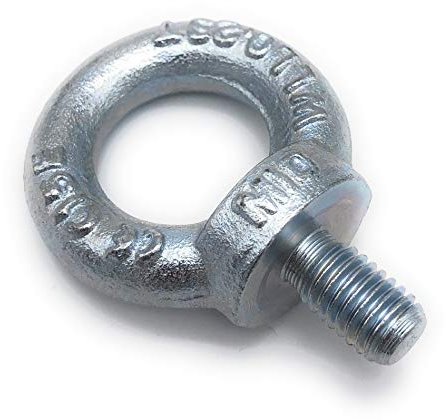 Ringschraube galvanisch Verzinkt C15 - M10 - Traglast: 230kg - 5 Stück - [ Größe Wählbar ] Kranöse Zurröse Ösenschraube Augenschraube Augenbolzen Ringbolzen ähnl. DIN 580 (M10)