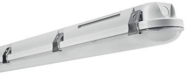 LEDVANCE Feuchtraumleuchte LED: für Decke/Wand, DAMP PROOF EMERGENCY, 39 W, 220…240 V, Cool Daylight, 6500 K, Gehäusematerial: Polycarbonat (PC), IP65, 1-er-Pack