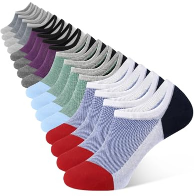 CLOSEMATE 8 Pairs Mens No Show Socks Low Cut Invisible Casual Trainer