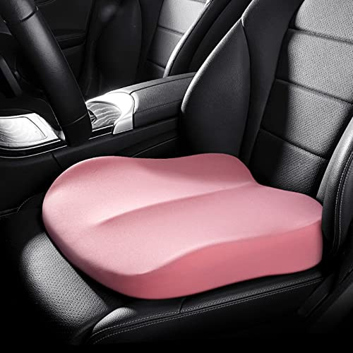 UVCMDUI Cojin Elevador Coche Adulto, Cojin Coche Conductor Portátil, Asiento Coche Suave, Aumente Efectivamente el Campo de Visión en 10 cm, para Automóvil Oficina Hogar,Rosado