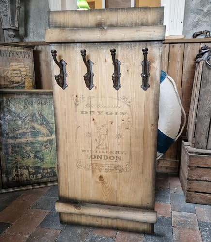 Generisch GARDEROBE WANDGARDEROBE OLD VICTORIAN GIN LANDHAUSSTIL HOLZ FRACHTKISTE HAKEN NEU ANTIK STIL MASSIVHOLZ