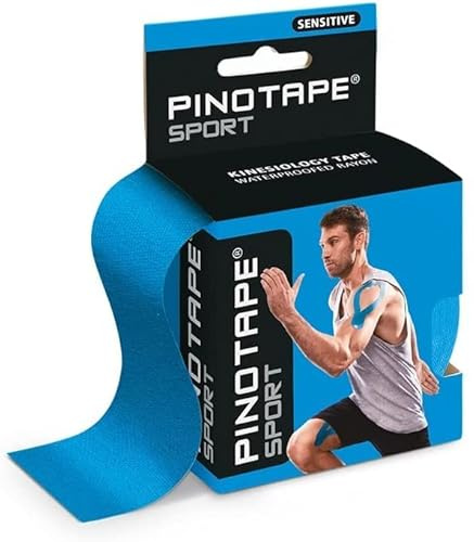 Pinotape Sensitive Kinesiotape, 5 cm x 5 m, Wasserfest, Hellblau