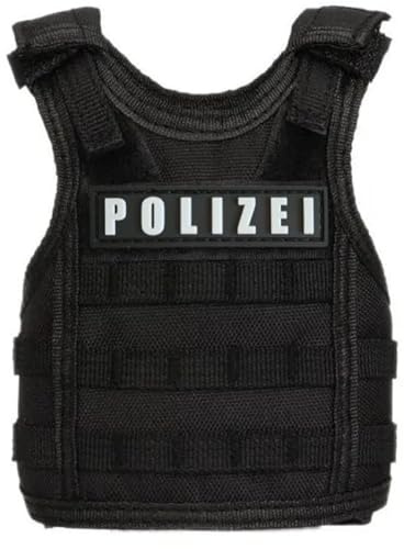 POLIZEIMEMESSHOP Taktische Bier-Weste - Getränkeweste - Schutzweste - Polizei - Zoll - Justiz - Bundespolizei - ca. 13 x 15 cm