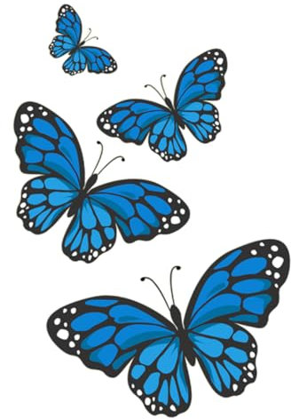 Housoutil 1 Set Self Adhesive Butterfly Wall Stickers Removable Glow Dark Decals for Nursery Bedroom Living Room DIY Decoration PVC