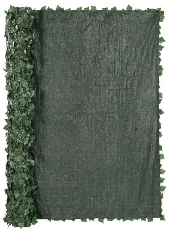 VEVOR - Recinzione per la privacy con edera artificiale, verde, con giuntura rinforzata, siepi finte, decorazione per giardino e patio, con telo posteriore, 99 x 401 cm