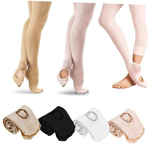 PACKOVE Ballettstrumpfhose Für Erwachsene Hautfarbene Rutschfeste Tanzstrumpfhosen Mit Fersenloch Elastisch Und Strapazierfähig Für Ballett Und Tanzunterricht