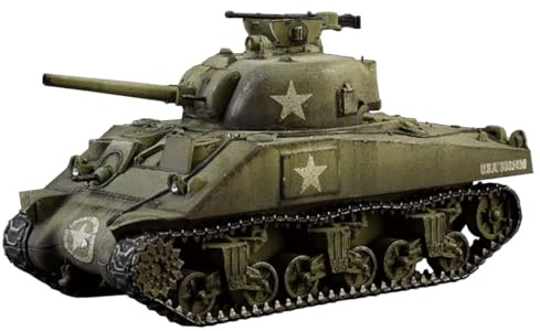 Italeri 25751 1:56 US M4 Sherman (75 mm) - Modellbau, Bausatz, Standmodellbau, Basteln, Hobby, Kleben, Plastikbausatz, detailgetreu, Unlackiert, Geformte Farbe