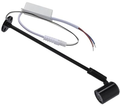 KICHOUSE Small Led Cabinet Spotlight 1w Natural White Standing Mini Indoor Spot Light 315mm Black for Jewelry Display and Household Showcases