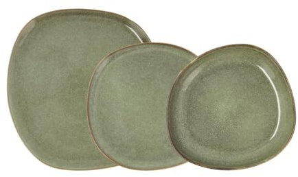 Bidasoa Ikonic Vajilla Cerámica Irregular Verde Apto Microondas