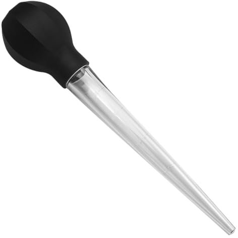 MERRYHAPY Turkey Baster Baster for Cooking Black Rubber Head Pump Oil Suction Pipe Seasoning Injector BBQ Turkey Injector Sauce Tube Spice Injecting Tools