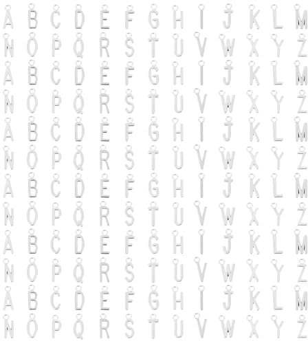 Andibro 156 Stück/6 Sets Letter A-Z Charms, Mini Großbuchstaben A-Z Anhänger für Armband Halskette Zinklegierung Alphabet Charm Gold Buchstabe Anhänger Hypoallergene für DIY Schmuckherstellung