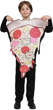 SEA HARE Unisex Pizza costumes for Kids, Funny food costumes, dress up costumes for Halloween（One Size）