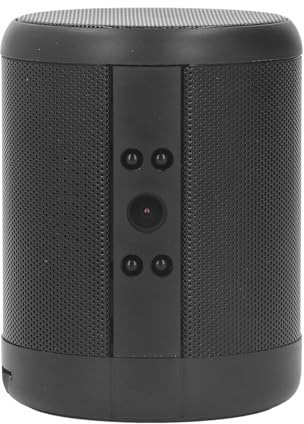 XUMIUZIY Cámara de Seguridad con Altavoz Inalámbrico, Cámara WiFi con Altavoz Estéreo 2K HD, Visión Nocturna, Conversación Bidireccional, Detección de Movimiento, Mini Cámara de Seguridad