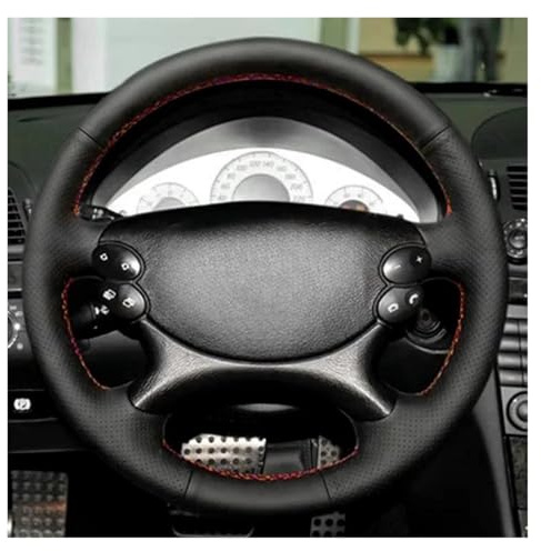 TUTSFGFZH Schützt Lenkradbezüge Für E-Klasse W211 Für CLK-Klasse C209 A209 C219 W463 Für SL-Klasse R230 Hand Nähen Auto Lenkrad Abdeckung Auto Zubehör Auto Lenkradhülle