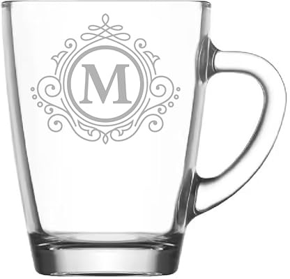 Teeglas mit Gravur Personalisierbar mit Namen - Kaffeeglas Graviert mit Buchstaben