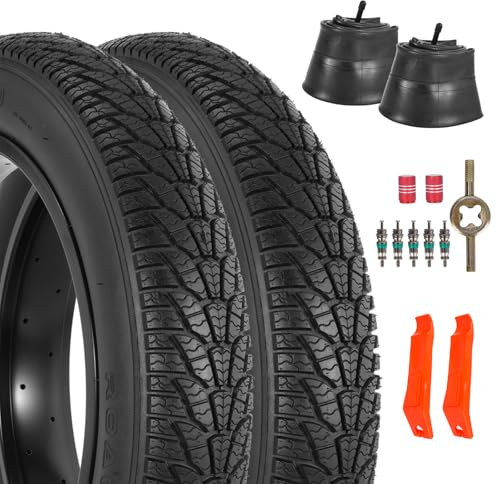 2er-Set 20x4,0 Fatbike-Reifen, 20-Zoll-Mountainbike-Reifen und Schlauch