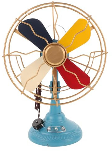 CHILDWEET Retro Tischventilator Statue Handgefertigtes Deko- Für Schreibtisch Und Mittelgroß Antikes Design Für Kaffeehäuser Und Nostalgische