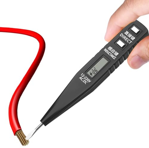 Detector De Voltaje Tipo Lápiz - Destornillador Probador Eléctrico - Destornillador De Alto Par Para Comprobación De Voltaje, Detector De Cable Activo 2 En 1 Para Inspección De Circuitos
