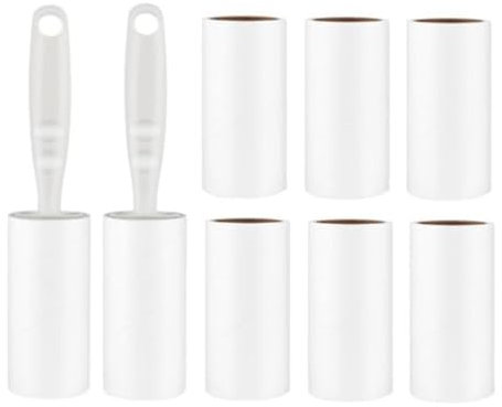 6 rotoli di rotolo di pelucchi con 2 rulli, 380 fogli extra appiccicosi Lint Roller, lanugine per peli di animali, per vestiti, capelli, divano, letto, peli di gatto, peli di cane