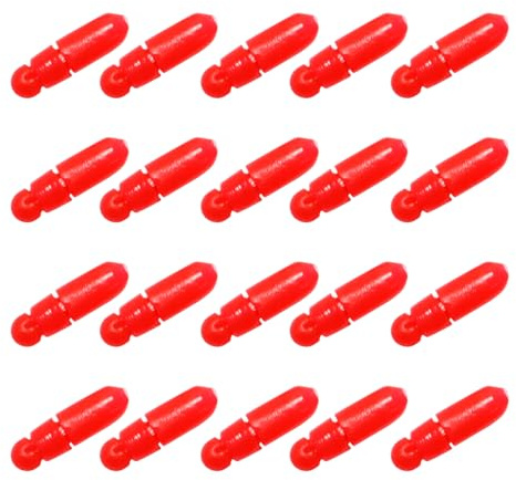 Enwye 20 st. elastiska spökopplingar, fisketillbehör, ihåliga spökopplingar med elastisk pärlkoppling, tackelsystem (röd 12,2 mm)