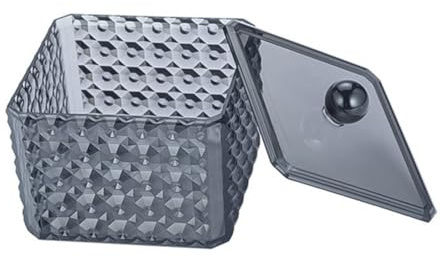 ABOOFAN 2 Piezas Caja Organizadora de Algodón Acrílica Transparente para Maquillaje Contenedor de Bastoncillos y Almohadillas Diseño Compacto y Resistente para Cosméticos y Accesorios