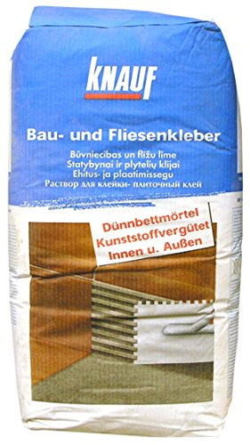 doitBau Colla per piastrelle C1T – Malta sottile piastrelle in ceramica interna esterna – resistente all'acqua resistente al gelo ad alta resa – 12 x 25 kg pallet 300 kg portata 8,7 m² per sacco