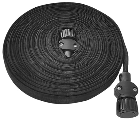 Tuyau d'arrosage – Tuyau poreux durable avec connecteurs, tuyau d'arrosage flexible en caoutchouc anti-fuite | Tuyau d'arrosage lent pour légumes, fleurs, arbustes, extérieur, pelouse, jardin, patio