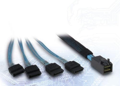 Inter-Tech Cable SFF 8643-4 x SATA/SAS 0,7 m Crossover