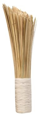 Whakano Pack of 2 Cleaning Broom Bamboo Wok Brushes with Handle, Wash Pot Brush, Traditional Bamboo Wok Dish Brush Wood, Kitchen Tools, for Cleaning Pots, Pans, Sinks, C