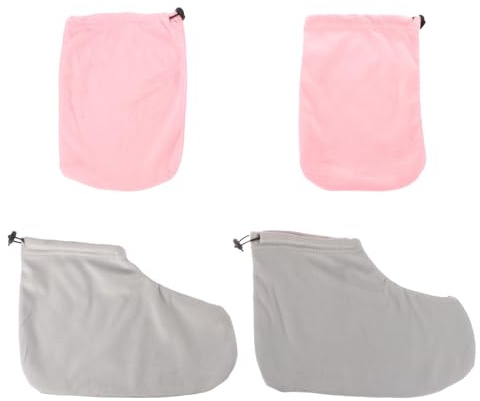 VALICLUD Guantes y Botines de Parafina para Manos y Pies Banda Elástica, Tela Flexible y Máxima Absorción de Humedad para Cuidado Hogar y Terapia de Parafina
