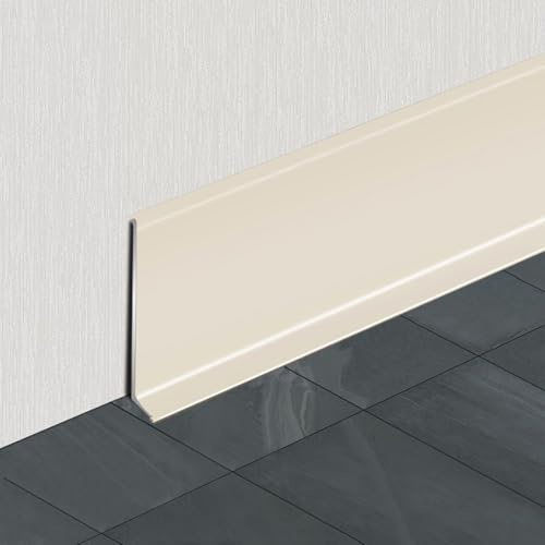 Battiscopa in alluminio, Battiscopa in alluminio 6 cm x 1 m multicolore, confezione da 5-20 pezzi(Beige,6cmx5psc)
