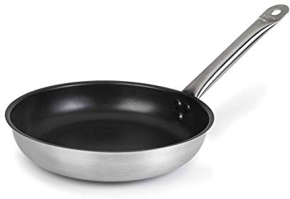 LACOR 51633 - Sartén Antiadherente Chef Acero Inoxidable 32 cms. | En acero inoxidable, para dorar, freír y saltear a diario; antiadherente fácil de limpiar, práctico y fácil de guardar