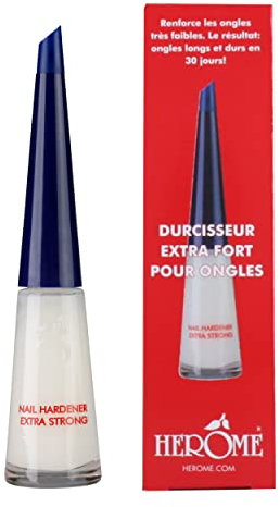Herome Nagelhärter Extra Stark - Nagelverstärker Garantiert Feste Nägel, Schon nach acht Tagen sind die ersten Ergebnisse spürbar. (Nail Hardener Extra Strong) - 10ml.