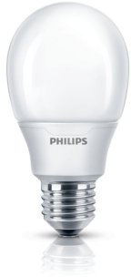 Philips Economy Bulb Energiesparlampe Lampe (A55, A, warmweiß, weiß, 120 – 600, 220 – 240)