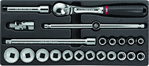 USAG 519/613CEB - Assortimento con cricchetto e bussole (22 pz) 05190780