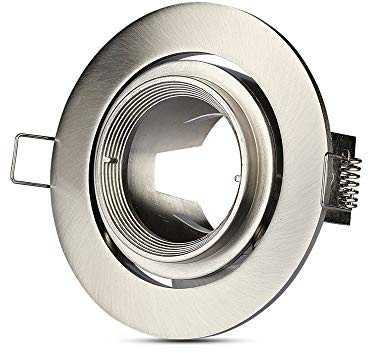 V-TAC FABRICA ORIENTABLE DE ALUMINIO GU 10 COLOR NICHEL SATINATE VT-700 3690