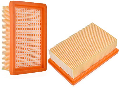 2 Pack Filter Replacement Parts for Karcher WD4, WD5, WD6, MV4, MV5, MV6 Wet & Dry Vacuum Cleaner Filter Accessories, Flat Pleated Premium filter for Karcher