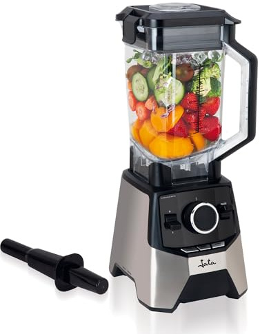 Jata BT1056 Batidora de Vaso de Tritan 2000 W, Capacidad 2 L, 4 Cuchillas de Acero Inox, Control electrónico, Cuerpo de Acero inoxidable, Pica hielo