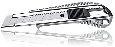 12x Profi Alu Cuttermesser | SBS® Professional | Cuttermesser Aluminium 18mm | Teppichmesser