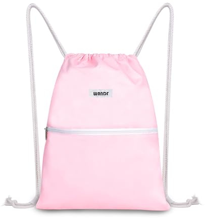 WANDF Rucksack mit Kordelzug Turnbeutel Sportbeutel Gym Bag Mit Aussentasche Verstellbar Tunnelzug Gymsack für Damen Herren Kinder mit Innentasche 11 Liter für Sport und Reisen