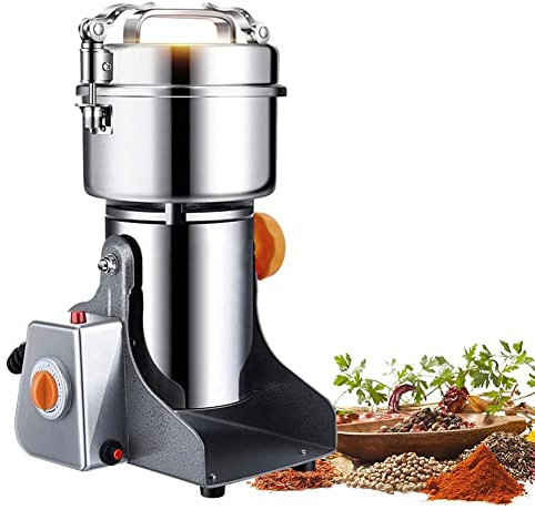 XUETAO Moulin à café 800G électrique-Haricots Noix épices Moulin à Farine avec Couteau en Acier Inoxydable, Machine à Poudre de Famille de Grains, broyeur d'herbes médicales
